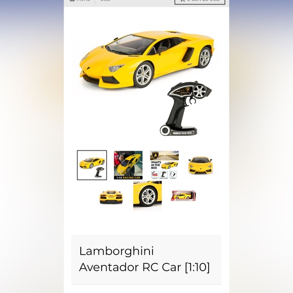 World Tech Toys Lamborghini Aventador 1:10 Electric RC Car - Picture 5 of 6